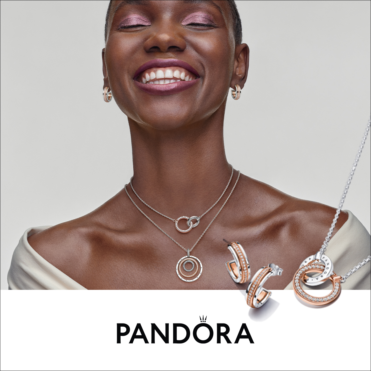 Pandora Signature two tone pieces to love and layer. 